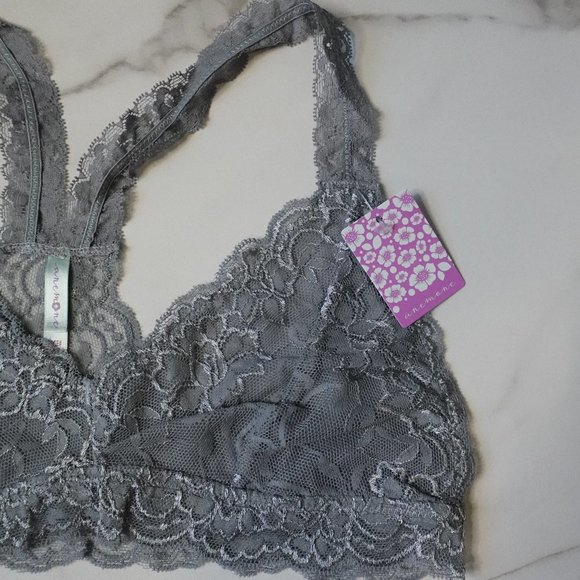 Gray Floral Lace Bralette by Anemone - Picture 5 of 7